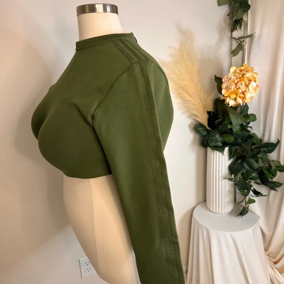 ADIDAS x IVY PARK Wild Pine Green Cropped Long Sleeve Size Plus Size NWT - Picture 3 of 16